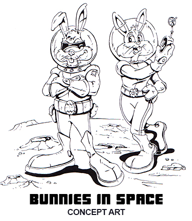 Bunnies in Space concept art